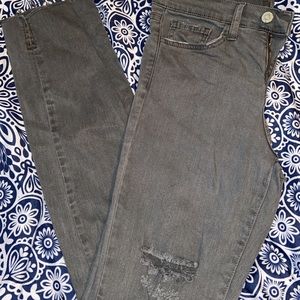 Olive denim jeans
